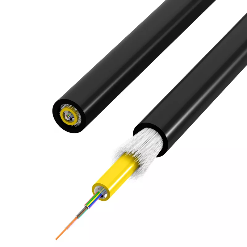 INFRALAN U-DQ(ZN)BH OM3 12G (1x12) Eca 2000N LSZH juodas 5,8 mm optinis kabelis 54512.1D-E2