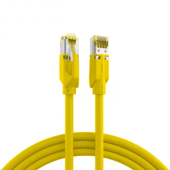 EFB Elektronik RJ45 komutacinis kabelis Cat.6A S/FTP LSZH geltonas 0,15m (K8560GE.0,15)