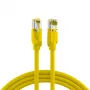 EFB Elektronik RJ45 komutacinis kabelis Cat.6A S/FTP LSZH geltonas 0,15m (K8560GE.0,15)