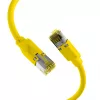 EFB Elektronik RJ45 komutacinis kabelis Cat.6A S/FTP LSZH geltonas 0,15m (K8560GE.0,15)