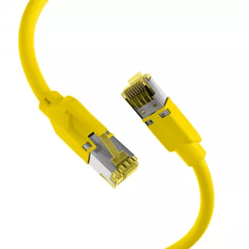 EFB Elektronik RJ45 komutacinis kabelis Cat.6A S/FTP LSZH geltonas 0,15m (K8560GE.0,15)