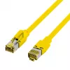 EFB Elektronik RJ45 komutacinis kabelis Cat.6A S/FTP LSZH geltonas 0,15m (K8560GE.0,15)