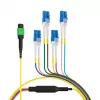 EFB Elektronik MPO-PLUS/APC(F)-LC OS2 8 gijų Type B magistralinis kabelis, LSZH, geltonas, 1m MPOF08LCOS2-1