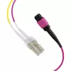 EFB Elektronik MPO-PLUS (F) į LC Duplex magistralinis kabelis, OM4, 12 pluoštų, Type B, LSZH, Erika violetinė, 3 m MPOF12LCOM4-3
