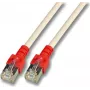 EFB K5450.2 RJ45 kryžminis komutacinis kabelis SF/UTP Cat.5e CCA 2m pilkas su raudonu apsauginiu gumuliu