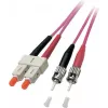 EFB Elektronik Duplex Jumper SC-ST 50/125µm OM4 LSZH Erika Violet 3,0mm 20m O0347.20 šviesolaidinis komutacinis kabelis