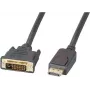 EFB Elektronik DisplayPort į DVI-D kabelis, 2 m, juodas, liejimas, fiksavimo varžtais K5564SW.2