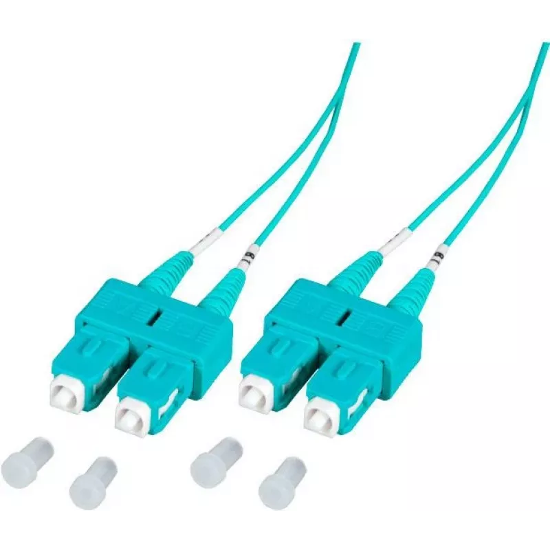 EFB Elektronik O7413.1-1.2 1 m SC-SC dvigubas OM3 LSZH akvamarino spalvos optinis komutacinis kabelis SCSCOM3DAQ1