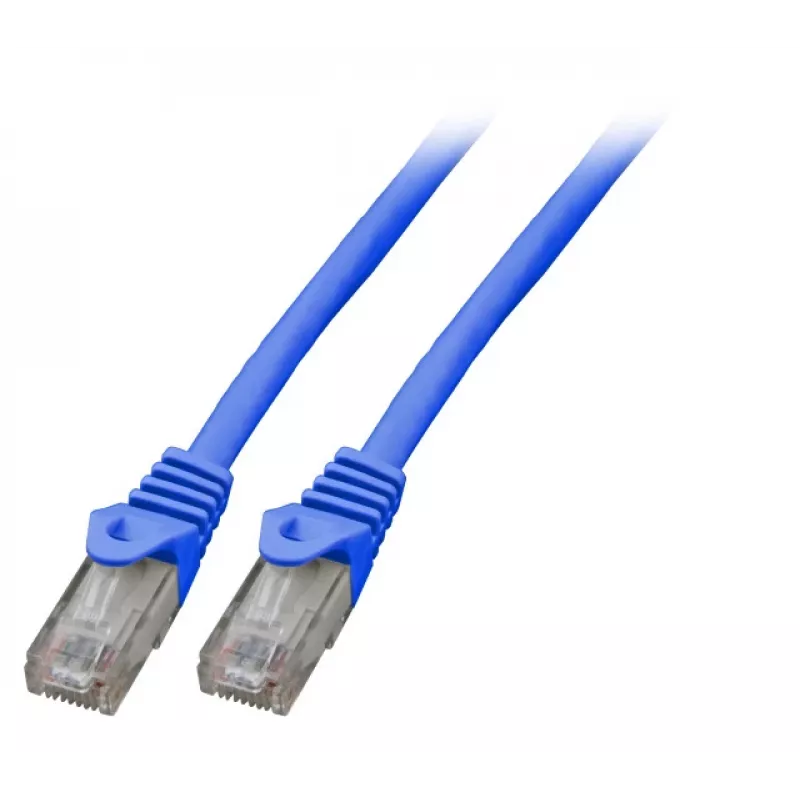 EFB-Elektronik RJ45 komutacinis kabelis Cat.5e U/UTP LSZH CCA AWG24/7 mėlynas 20m (K8110BL.20)