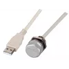 EFB IP67 USB 2.0 Type-A panelinė jungtis, M20 sriegis, 0,5 m kabelis, serviso prievadas IP67EBUSBA-A0,5FLHS