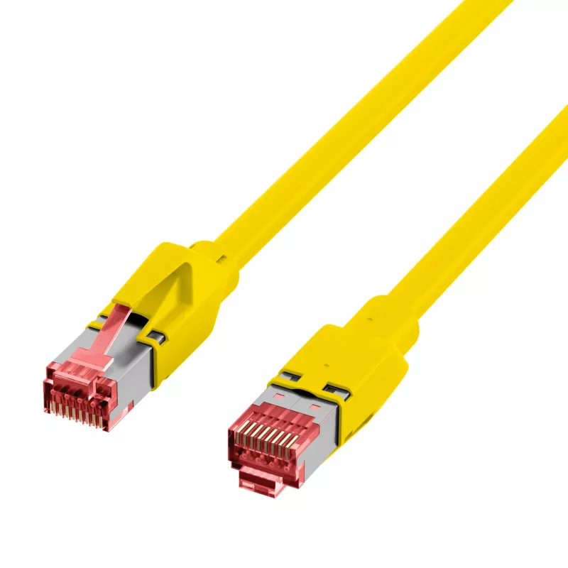EFB RJ45 tinklo kabelis Cat.5e S/UTP PUR TM21 skirtas vilkimo grandinėms, geltonas, 10m K8032.10