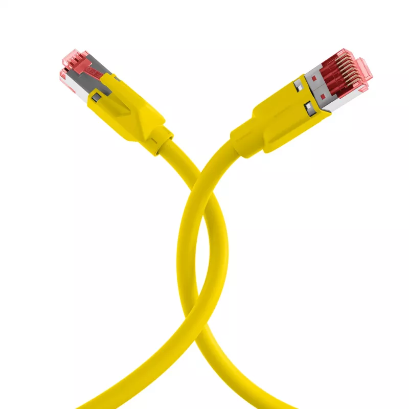 EFB RJ45 tinklo kabelis Cat.5e S/UTP PUR TM21 skirtas vilkimo grandinėms, geltonas, 10m K8032.10