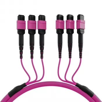 EFB Elektronik MTP-F/MTP-F 48 pluoštų matricos pataisos kabelis OM4, LSZH Erika Violet, Code A, 25m MTPF48MTPFOM4-25-A