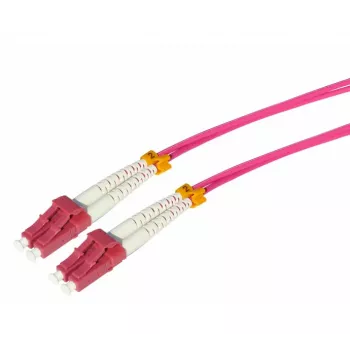 Tecline HD šviesolaidinis pataisymo kabelis, OM4 daugiamodis 50/125 µm, LC Duplex į LC Duplex, Heather Violet, 3,0 m 798LL03