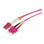 Tecline HD OM4 daugiamodis šviesolaidinis pataisymo kabelis LC į SC Duplex, 50/125 µm, Erika Violet, 7,5 m 798LS07