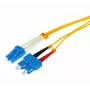 Tecline HD Fiber Optic Patch Cable, Singlemode OS2 9/125 µm, LC Duplex to SC Duplex, UPC, geltonas, 2,0 m 799LS02