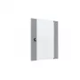EFB Elektronik stiklinės durelės X-Rack sieniniam korpusui 15U, pilkos RAL7035, 3/3 WGX-TUR15GR.G