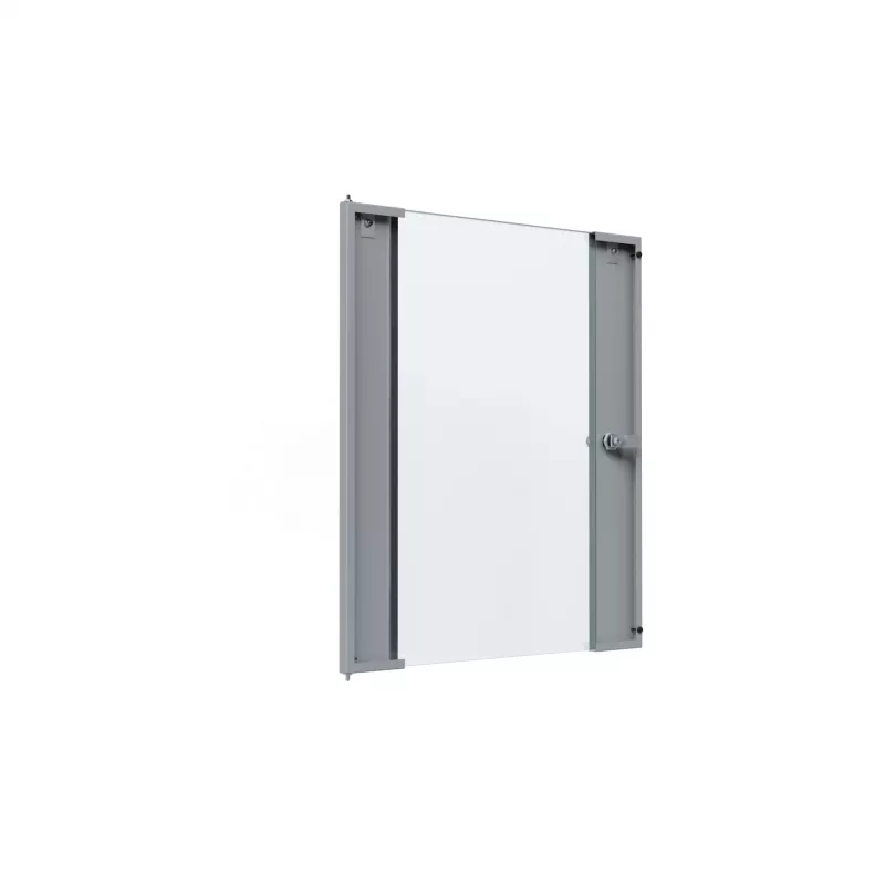 EFB Elektronik stiklinės durelės X-Rack sieniniam korpusui 15U, pilkos RAL7035, 3/3 WGX-TUR15GR.G
