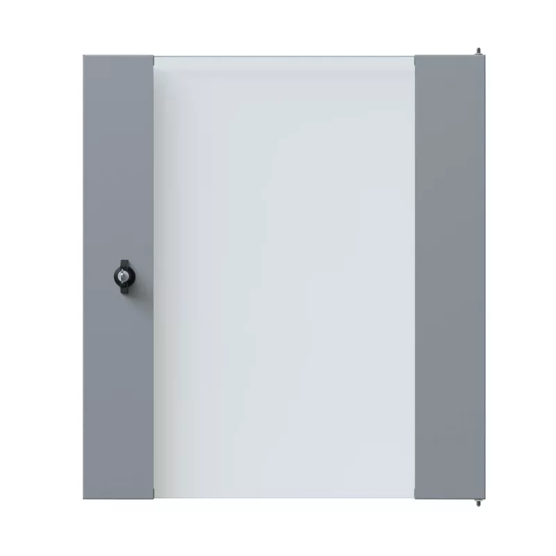 EFB Elektronik stiklinės durelės X-Rack sieniniam korpusui 15U, pilkos RAL7035, 3/3 WGX-TUR15GR.G