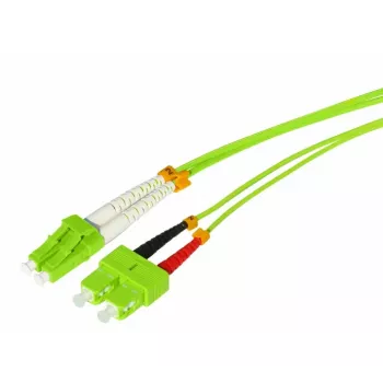 Tecline HD OM5 50/125 µm daugiamodis optinis komutacinis kabelis, LC Duplex į SC Duplex, žalios spalvos, 3,0 m 796LS03
