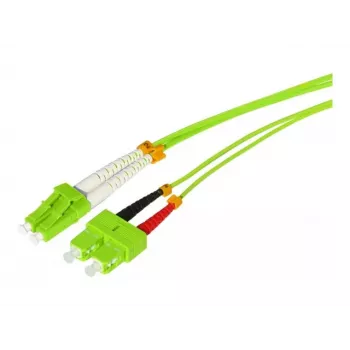 Tecline HD OM5 50/125 µm daugiamodis optinis komutacinis kabelis, LC Duplex į SC Duplex, žalios spalvos, 3,0 m 796LS03