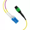 EFB Elektronik MPOF08LCOS2-2 MPO-PLUS/APC(F) į LC OS2 8 pluoštų magistralinis kabelis, Type B, LSZH, geltonas, 2 m