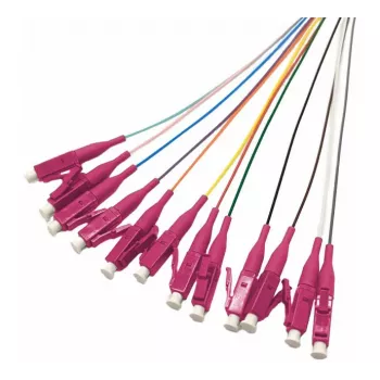 Tecline optinės skaidulos pigtailai, OM4, spalvoti, LC/UPC, 2,0 m, 12 vnt. 20500017