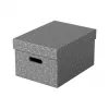 Leitz 628283 Esselte Home vidutinė laikymo dėžė, balta/pilka, 3 vnt. rinkinys, 14L, perdirbtas kartonas