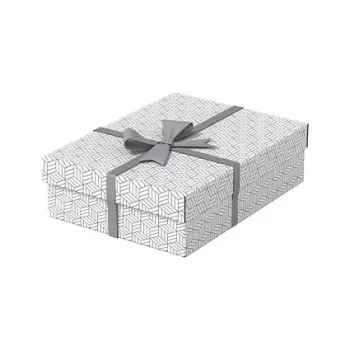LEITZ Home M dėžučių rinkinys, 3 vnt., baltos spalvos, 100% perdirbtas gofruotasis kartonas, nuimamas dangtis 628284