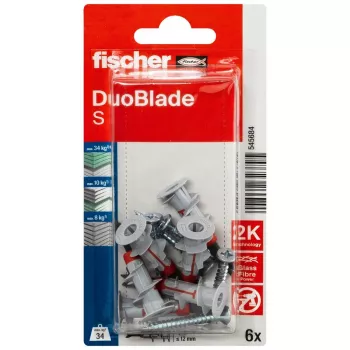 Fischer DuoBlade S K NV gipso kartono kaištis su varžtu, 1 rinkinys (545684)