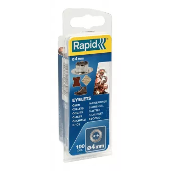Rapid 4 mm spalvoti kniedės-įvorės, 250 vnt., žalvarinės, tekstilei ir odai 5000409