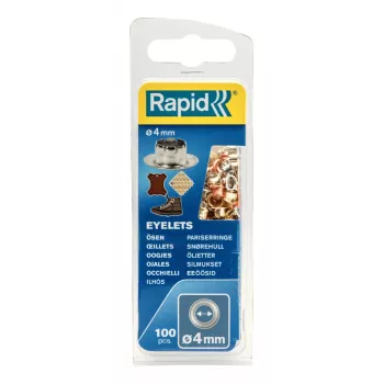 Rapid 4 mm spalvoti kniedės-įvorės, 250 vnt., žalvarinės, tekstilei ir odai 5000409