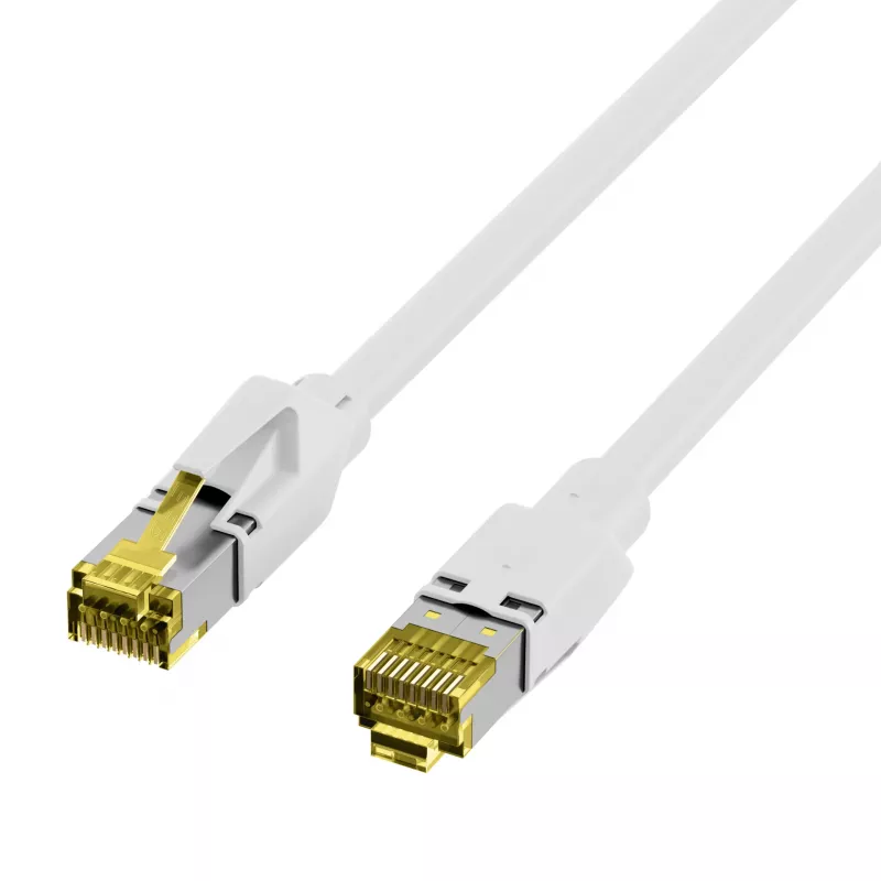 EFB-Elektronik Cat.6A S/FTP LSZH komutacinis kabelis, RJ45, baltas, 0,25 m K8560WS.0,25