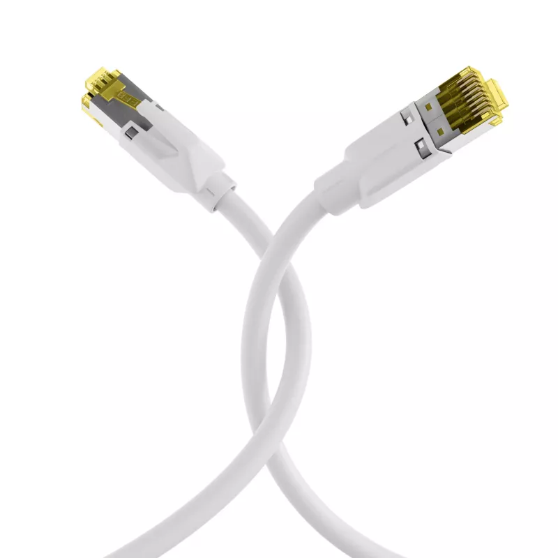 EFB-Elektronik Cat.6A S/FTP LSZH komutacinis kabelis, RJ45, baltas, 0,25 m K8560WS.0,25