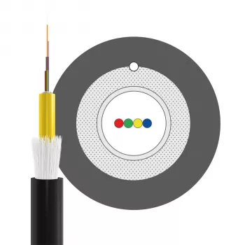 INFRALAN U-DQ(ZN)BH OM3 4G (1x4) Eca 2000N LSZH juodas 5,8 mm šviesolaidinis kabelis 54504.1D-E2