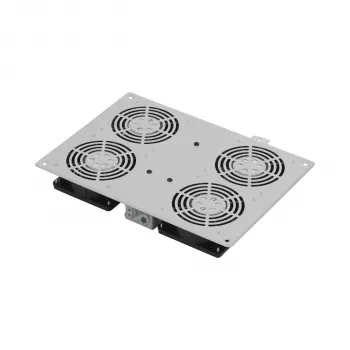 EFB Elektronik PEL-LFD04ET.GR 4 ventiliatorių stogo aušinimo įrenginys 19 inch spintoms, 1080 m³/h, pilkas