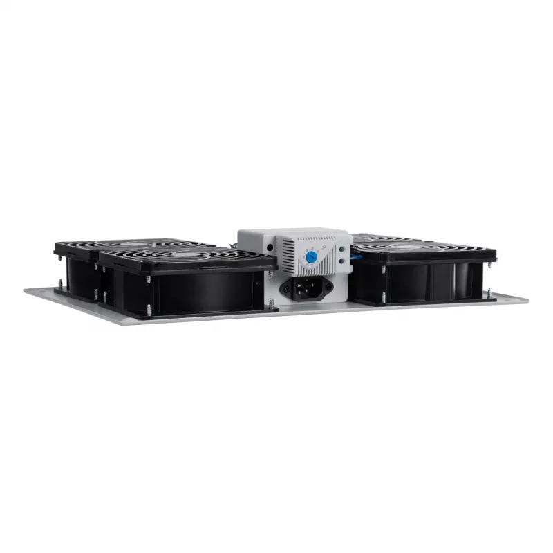EFB Elektronik PEL-LFD04ET.GR 4 ventiliatorių stogo aušinimo įrenginys 19 inch spintoms, 1080 m³/h, pilkas