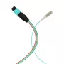 MPO-PLUS (M) į LC fanout kabelis OM3 12 fiber Type B LSZH Aqua 1m MPOM12LCOM3-1