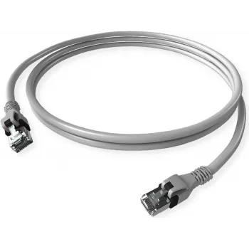 ZVK GmbH EasyLan PushPull Cat 6 STP komutacinis kabelis, RJ-45 male to RJ-45 male, 1 m, pilkas, lietas su apsauga nuo užkabinimo CPP1OACACA0010