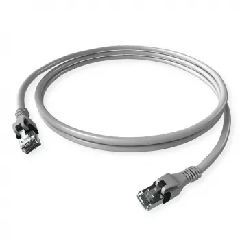 ZVK GmbH EasyLan PushPull Cat 6 STP komutacinis kabelis, RJ-45 male to RJ-45 male, 1 m, pilkas, lietas su apsauga nuo užkabinimo CPP1OACACA0010