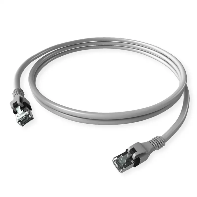 ZVK GmbH EasyLan PushPull Cat 6 STP komutacinis kabelis, RJ-45 male to RJ-45 male, 1 m, pilkas, lietas su apsauga nuo užkabinimo CPP1OACACA0010