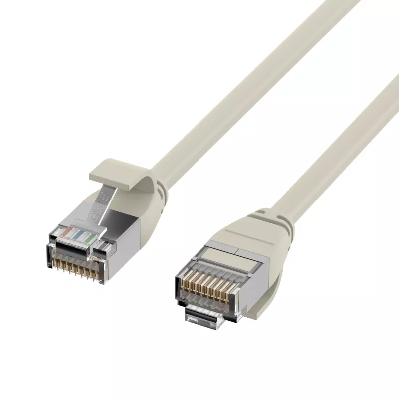 EFB-Elektronik RJ45 tinklo kabelis Cat.6A U/FTP TPE 4mm Ultraflex pilkas 1,5m K5547GR.1,5