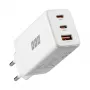 EFB Elektronik 65W GaN sieninis įkroviklis 2x USB-C + USB-A PD3.0 QC3.0 baltas G651A2CE