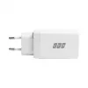EFB Elektronik 65W GaN sieninis įkroviklis 2x USB-C + USB-A PD3.0 QC3.0 baltas G651A2CE
