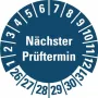 HEIN Industrieschilder patikros lipdukas NP26-31 mėlynas apvalus 20 mm, 500 vnt./ritė (185778)