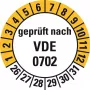 HEIN Industrieschilder 188207 VDE 0702 patikros etiketės, 26–31 sav., 20 mm, nuolatinis klijavimas, 500 vnt. ritinyje