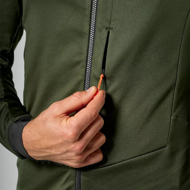 Salewa Sella Crevasse Jacket vyriška flisinė striukė - Dark Olive, M dydis