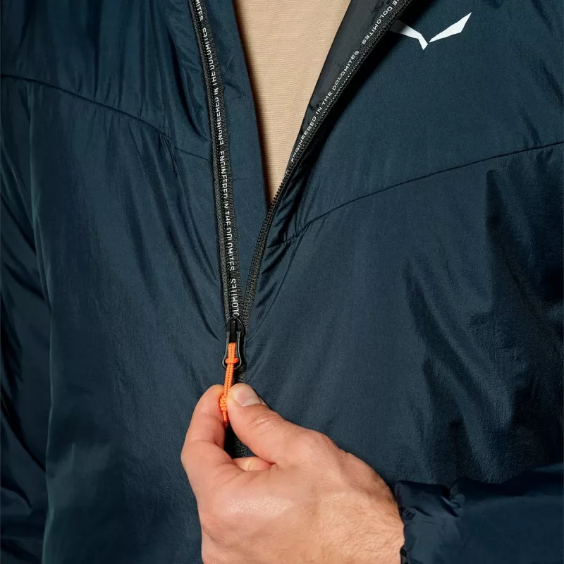 Salewa Puez Catinaccio 2 TirolWool Responsive striukė su gobtuvu vyrams, Navy Blazer, L dydis