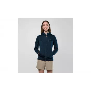 Salewa Puez Altavia PL HD moteriškas flisas su gobtuvu - Navy Blazer XS