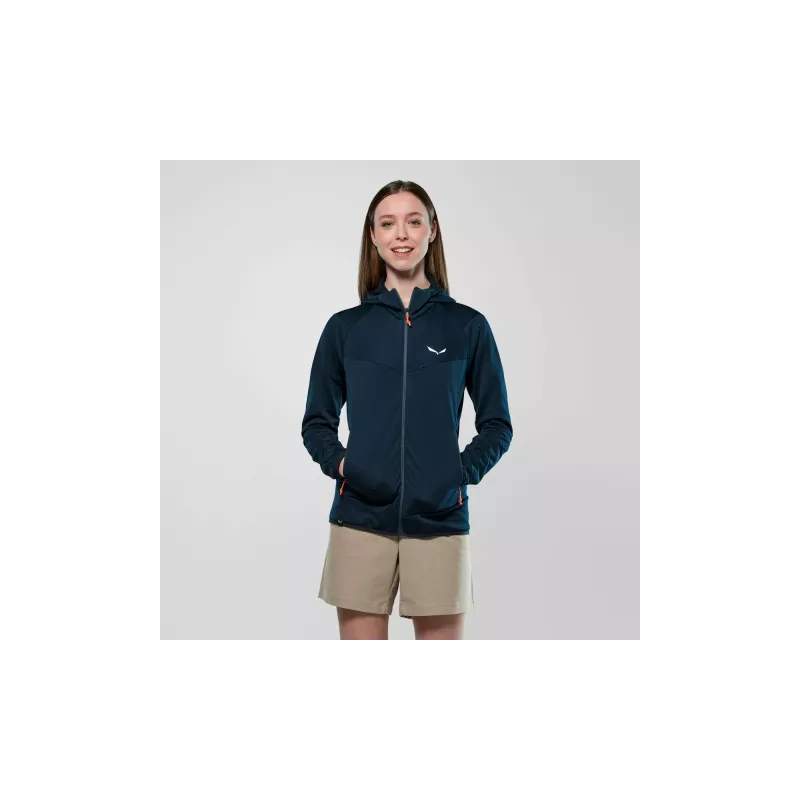 Salewa Puez Altavia PL HD moteriškas flisas su gobtuvu - Navy Blazer XS